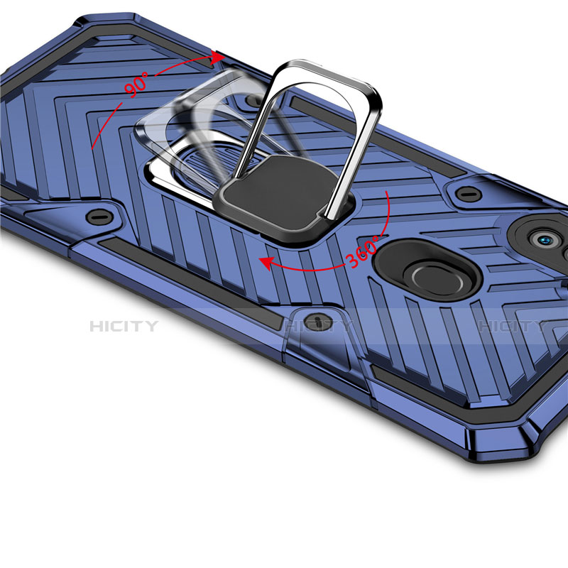 Funda Bumper Silicona y Plastico Mate Carcasa con Magnetico Anillo de dedo Soporte S01 para Samsung Galaxy A11