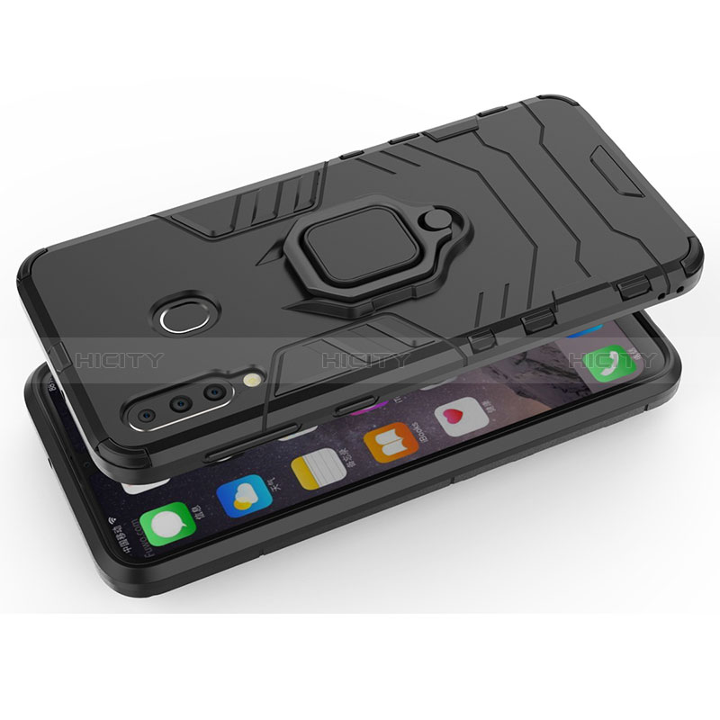 Funda Bumper Silicona y Plastico Mate Carcasa con Magnetico Anillo de dedo Soporte S01 para Samsung Galaxy A40s