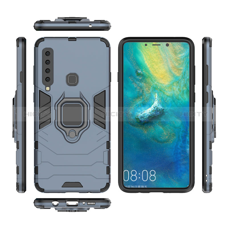 Funda Bumper Silicona y Plastico Mate Carcasa con Magnetico Anillo de dedo Soporte S01 para Samsung Galaxy A9 (2018) A920