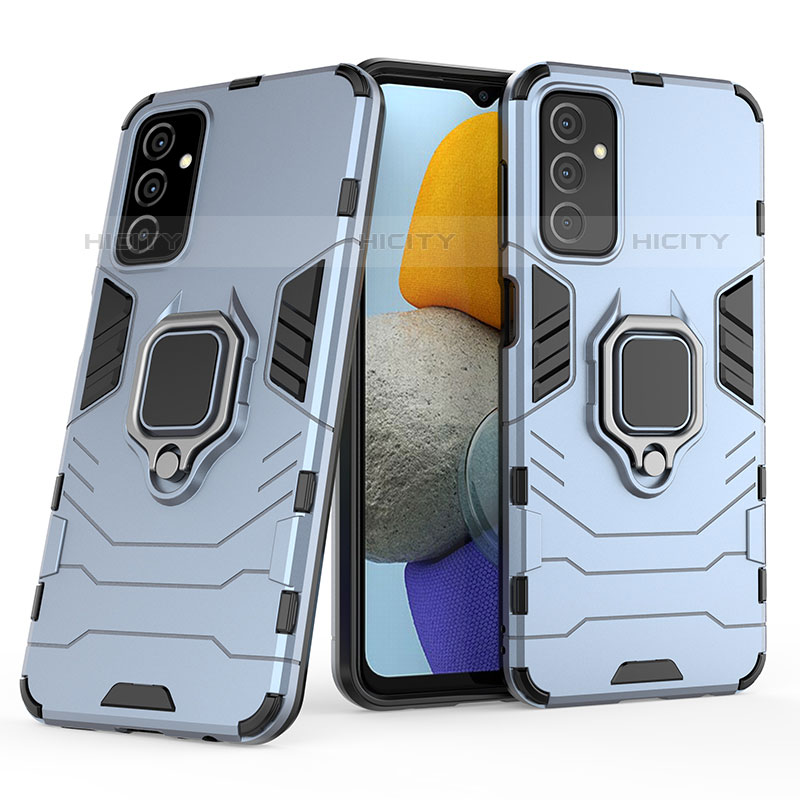 Funda Bumper Silicona y Plastico Mate Carcasa con Magnetico Anillo de dedo Soporte S01 para Samsung Galaxy M23 5G