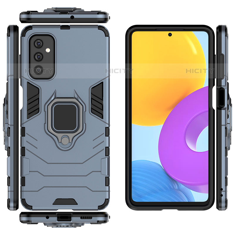 Funda Bumper Silicona y Plastico Mate Carcasa con Magnetico Anillo de dedo Soporte S01 para Samsung Galaxy M52 5G