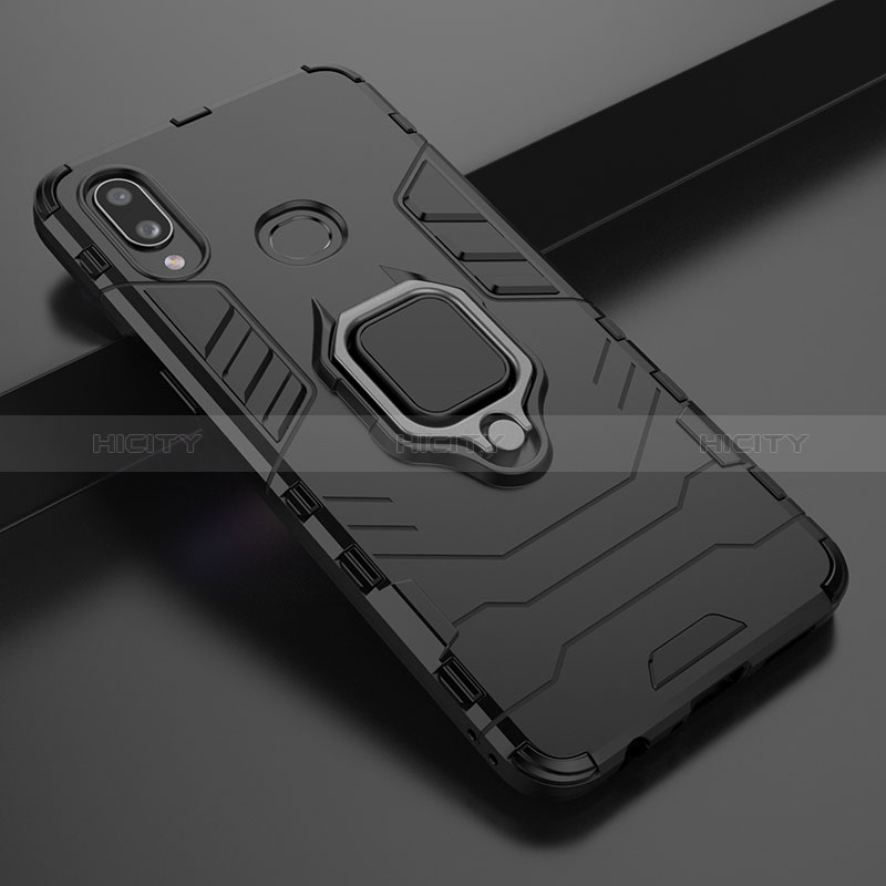 Funda Bumper Silicona y Plastico Mate Carcasa con Magnetico Anillo de dedo Soporte S02 para Samsung Galaxy A10s