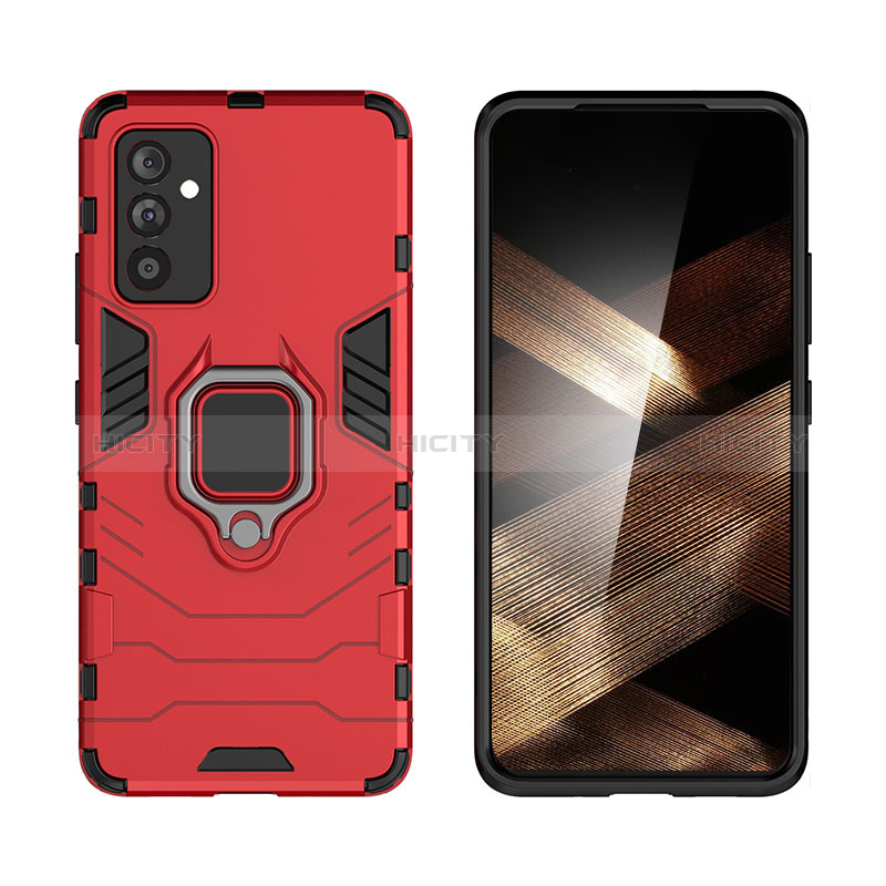 Funda Bumper Silicona y Plastico Mate Carcasa con Magnetico Anillo de dedo Soporte S02 para Samsung Galaxy A15 5G