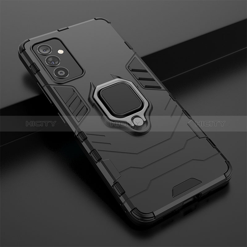 Funda Bumper Silicona y Plastico Mate Carcasa con Magnetico Anillo de dedo Soporte S02 para Samsung Galaxy A15 LTE