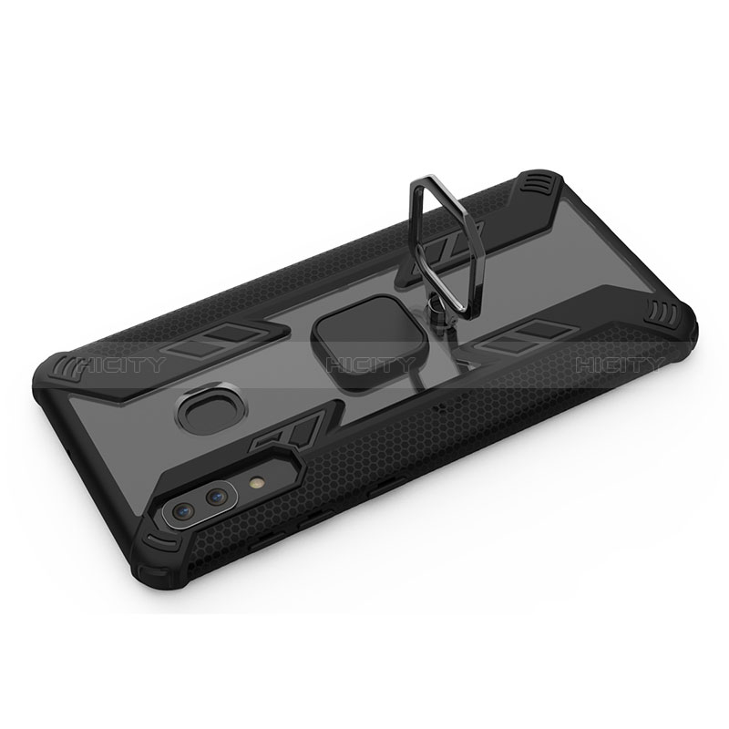 Funda Bumper Silicona y Plastico Mate Carcasa con Magnetico Anillo de dedo Soporte S03 para Samsung Galaxy A30