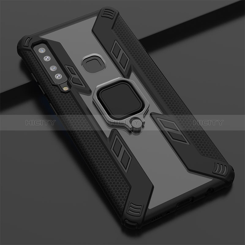 Funda Bumper Silicona y Plastico Mate Carcasa con Magnetico Anillo de dedo Soporte S04 para Samsung Galaxy A9 (2018) A920