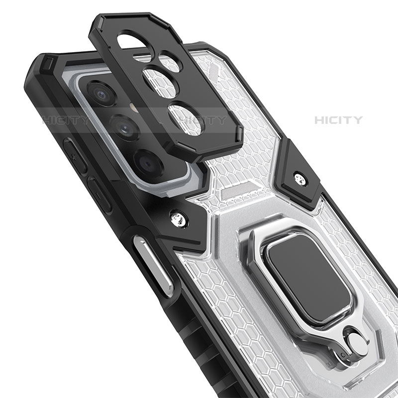 Funda Bumper Silicona y Plastico Mate Carcasa con Magnetico Anillo de dedo Soporte S04 para Samsung Galaxy M52 5G