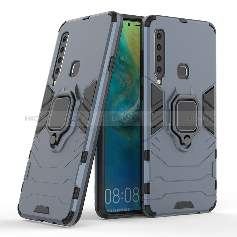 Funda Bumper Silicona y Plastico Mate Carcasa con Magnetico Anillo de dedo Soporte S06 para Samsung Galaxy A9s