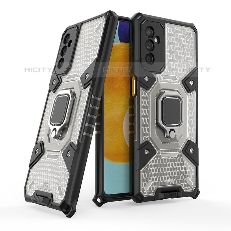 Funda Bumper Silicona y Plastico Mate Carcasa con Magnetico Anillo de dedo Soporte S06 para Samsung Galaxy M52 5G