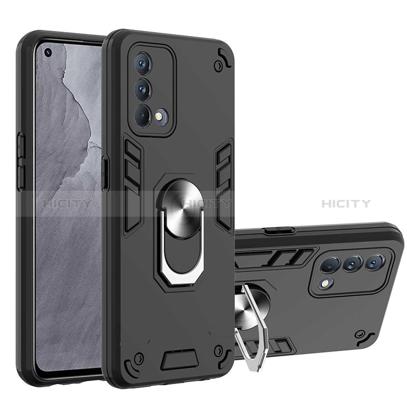 Funda Bumper Silicona y Plastico Mate Carcasa con Magnetico Anillo de dedo Soporte Y01B para Realme GT Master 5G