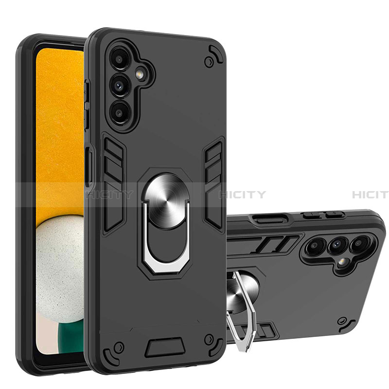 Funda Bumper Silicona y Plastico Mate Carcasa con Magnetico Anillo de dedo Soporte Y01B para Samsung Galaxy A13 5G