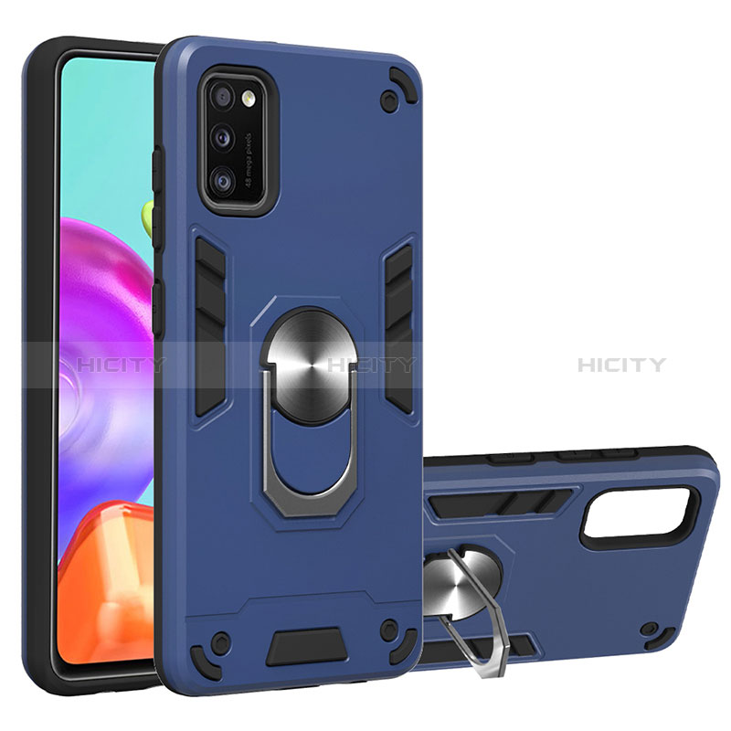 Funda Bumper Silicona y Plastico Mate Carcasa con Magnetico Anillo de dedo Soporte Y01B para Samsung Galaxy A41