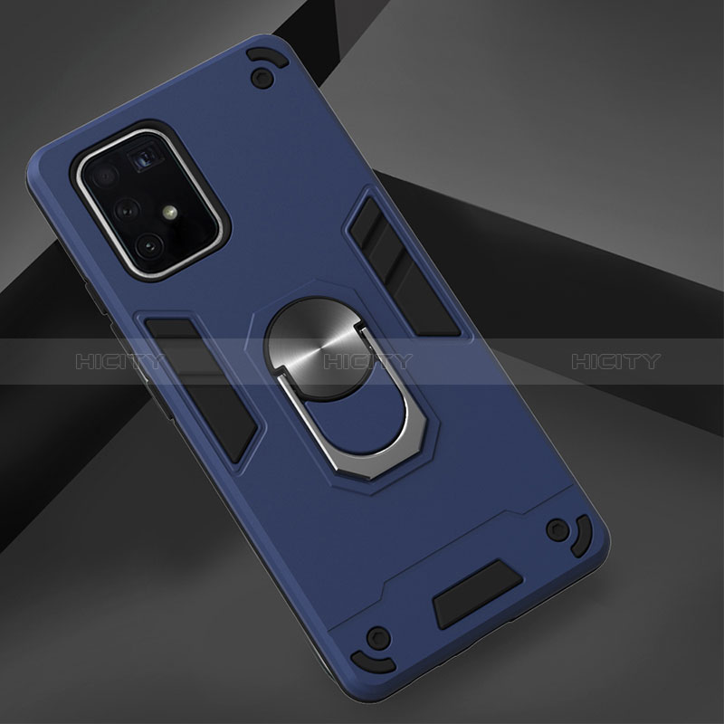 Funda Bumper Silicona y Plastico Mate Carcasa con Magnetico Anillo de dedo Soporte Y01B para Samsung Galaxy S10 Lite