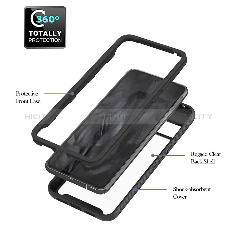 Funda Bumper Silicona y Plastico Mate Carcasa con Magnetico Anillo de dedo Soporte YB1 para Google Pixel 8 Pro 5G