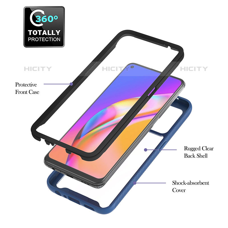 Funda Bumper Silicona y Plastico Mate Carcasa con Magnetico Anillo de dedo Soporte YB1 para Oppo A94 4G