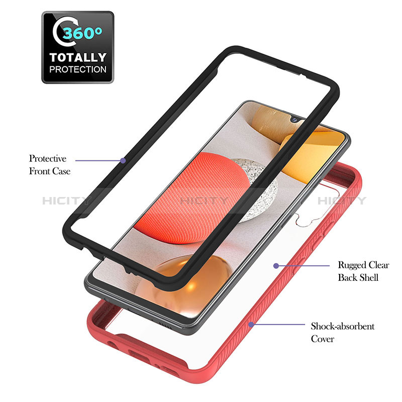 Funda Bumper Silicona y Plastico Mate Carcasa con Magnetico Anillo de dedo Soporte YB1 para Samsung Galaxy A42 5G