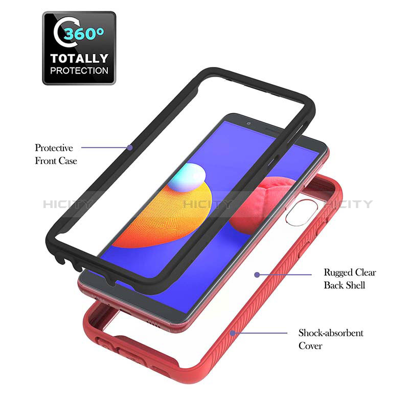 Funda Bumper Silicona y Plastico Mate Carcasa con Magnetico Anillo de dedo Soporte YB1 para Samsung Galaxy M01 Core