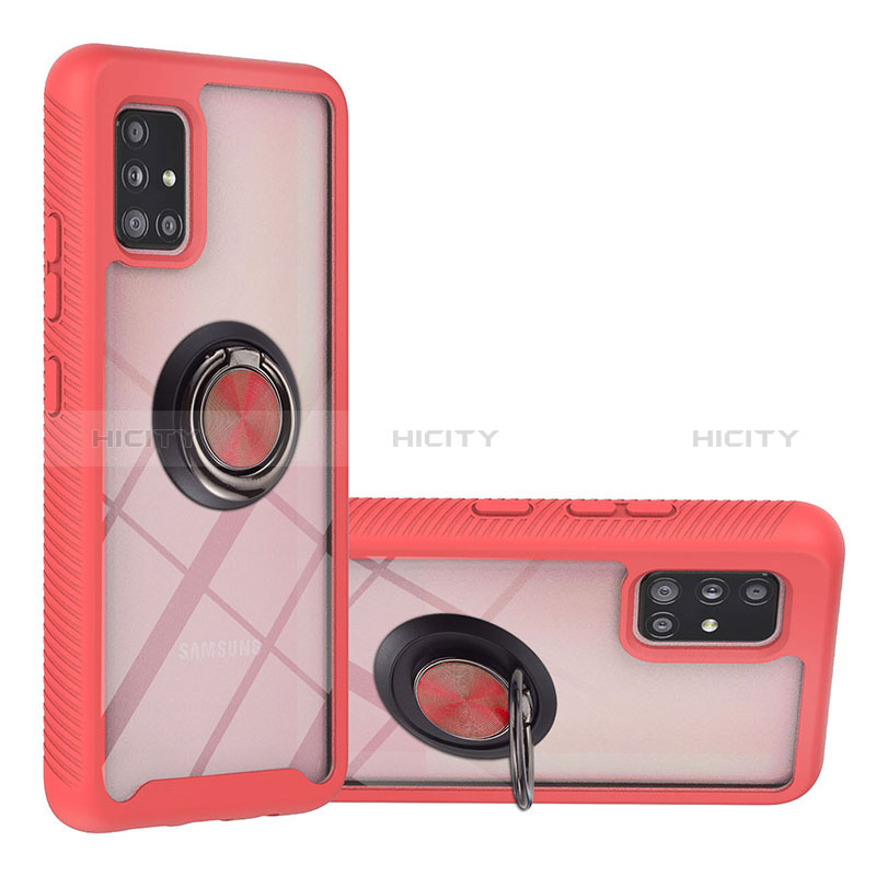 Funda Bumper Silicona y Plastico Mate Carcasa con Magnetico Anillo de dedo Soporte YB1 para Samsung Galaxy M40S