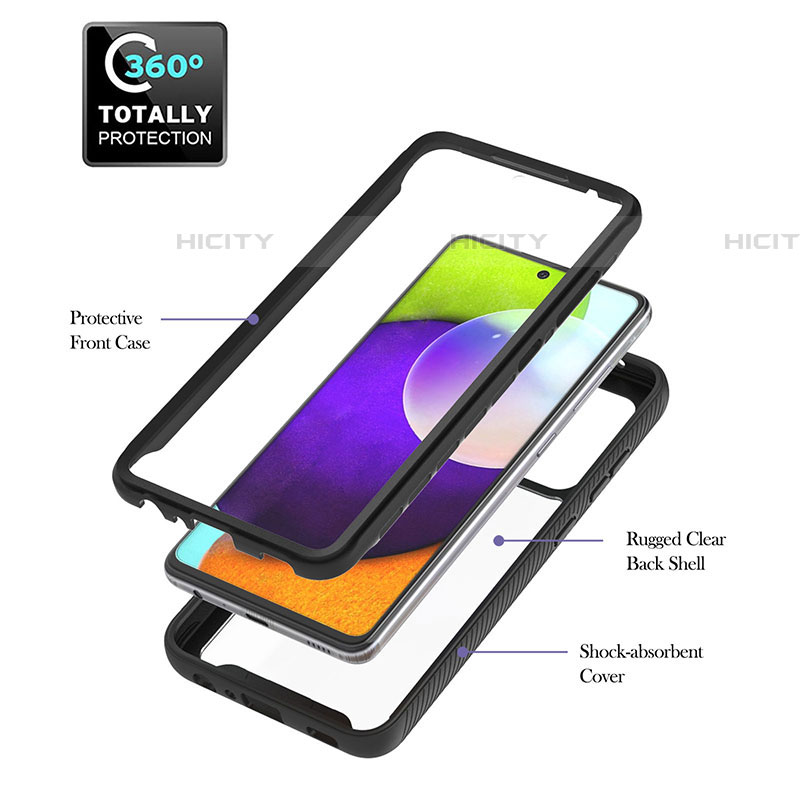 Funda Bumper Silicona y Plastico Mate Carcasa con Magnetico Anillo de dedo Soporte ZJ1 para Samsung Galaxy A52 4G