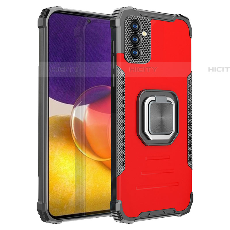 Funda Bumper Silicona y Plastico Mate Carcasa con Magnetico Anillo de dedo Soporte ZJ2 para Samsung Galaxy A24 4G