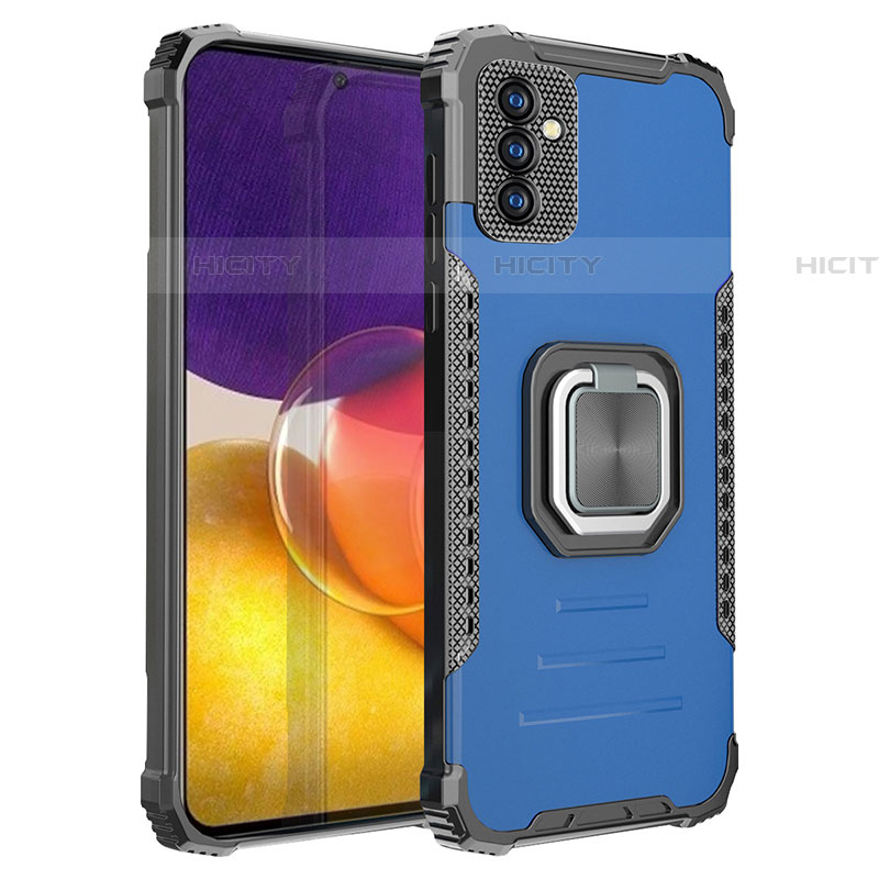 Funda Bumper Silicona y Plastico Mate Carcasa con Magnetico Anillo de dedo Soporte ZJ2 para Samsung Galaxy A24 4G