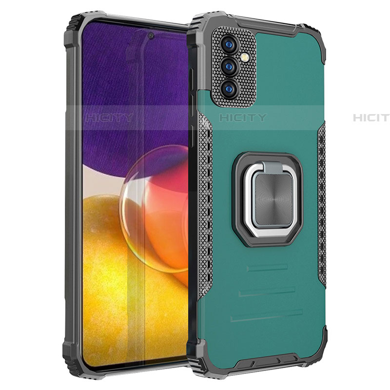 Funda Bumper Silicona y Plastico Mate Carcasa con Magnetico Anillo de dedo Soporte ZJ2 para Samsung Galaxy A24 4G