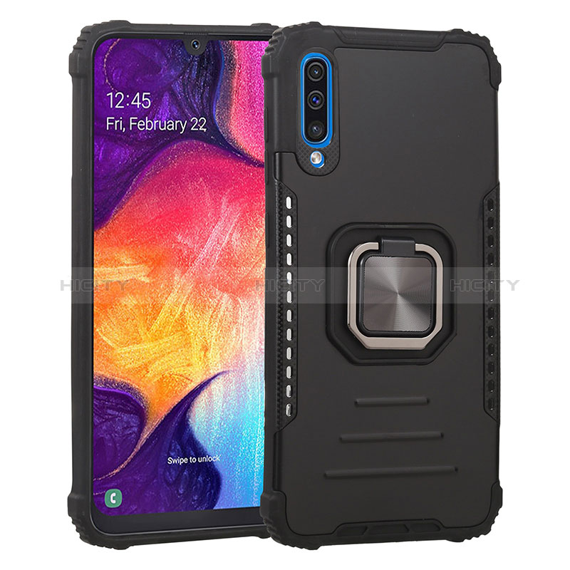 Funda Bumper Silicona y Plastico Mate Carcasa con Magnetico Anillo de dedo Soporte ZJ2 para Samsung Galaxy A30S