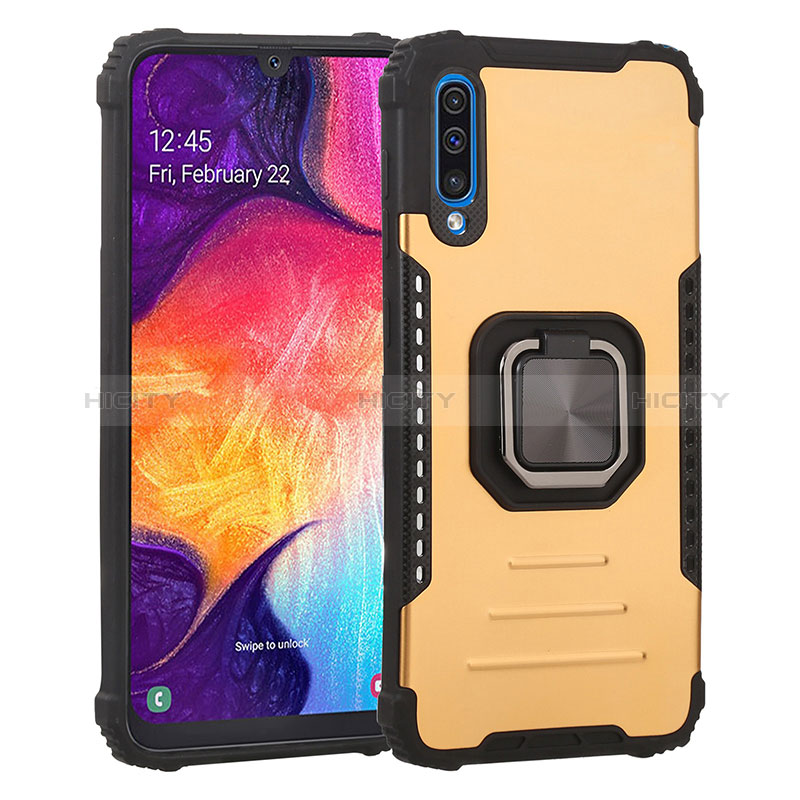 Funda Bumper Silicona y Plastico Mate Carcasa con Magnetico Anillo de dedo Soporte ZJ2 para Samsung Galaxy A30S