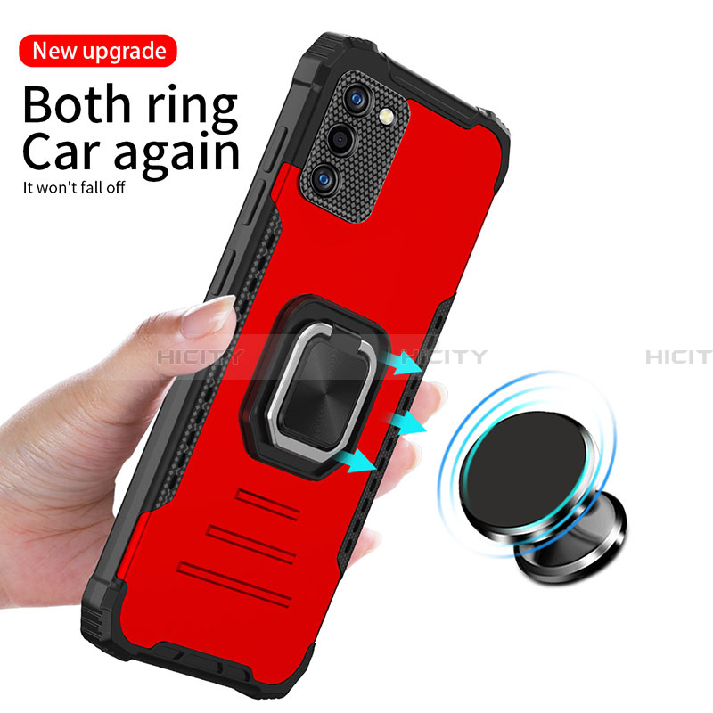 Funda Bumper Silicona y Plastico Mate Carcasa con Magnetico Anillo de dedo Soporte ZJ2 para Samsung Galaxy A32 4G