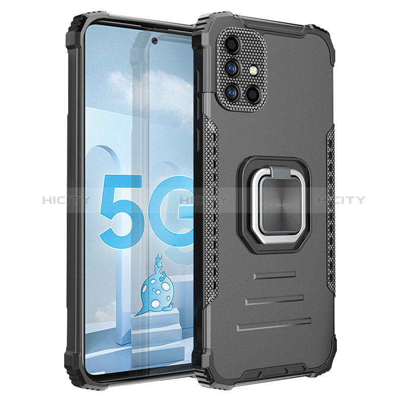 Funda Bumper Silicona y Plastico Mate Carcasa con Magnetico Anillo de dedo Soporte ZJ2 para Samsung Galaxy A51 4G