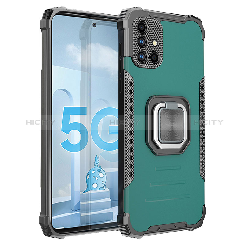 Funda Bumper Silicona y Plastico Mate Carcasa con Magnetico Anillo de dedo Soporte ZJ2 para Samsung Galaxy A51 4G