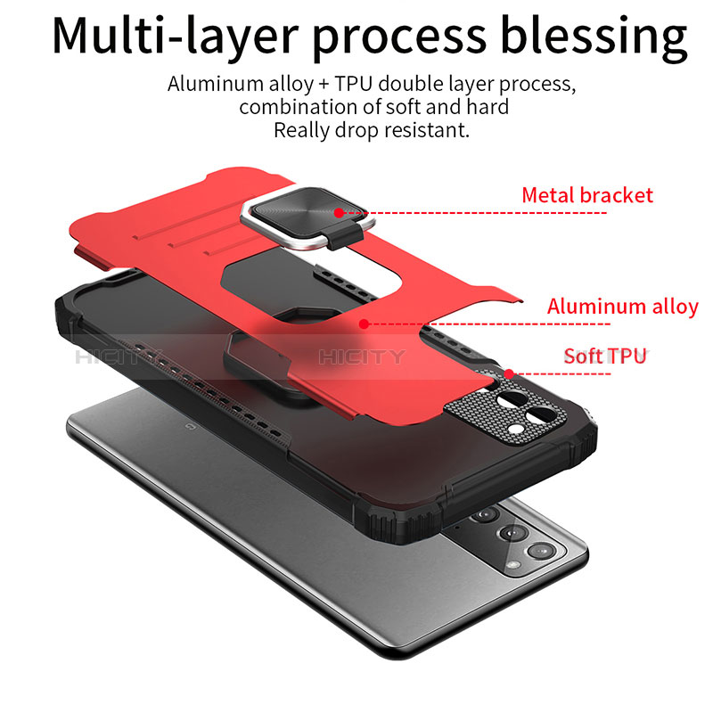 Funda Bumper Silicona y Plastico Mate Carcasa con Magnetico Anillo de dedo Soporte ZJ2 para Samsung Galaxy S20 FE 5G