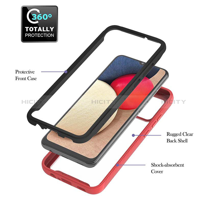 Funda Bumper Silicona y Plastico Mate Carcasa con Magnetico Anillo de dedo Soporte ZJ5 para Samsung Galaxy A02s