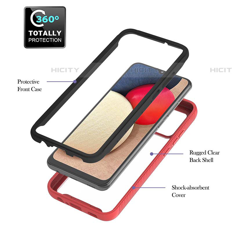 Funda Bumper Silicona y Plastico Mate Carcasa con Magnetico Anillo de dedo Soporte ZJ5 para Samsung Galaxy A03s