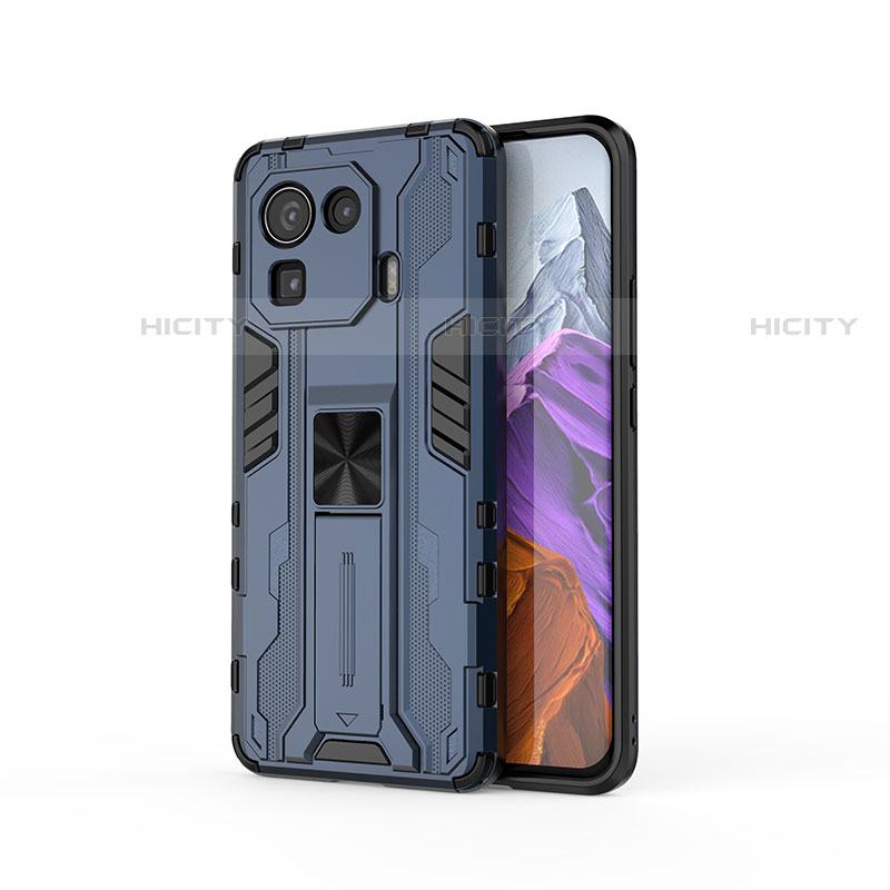 Funda Bumper Silicona y Plastico Mate Carcasa con Magnetico Soporte A01 para Xiaomi Mi 11 Pro 5G