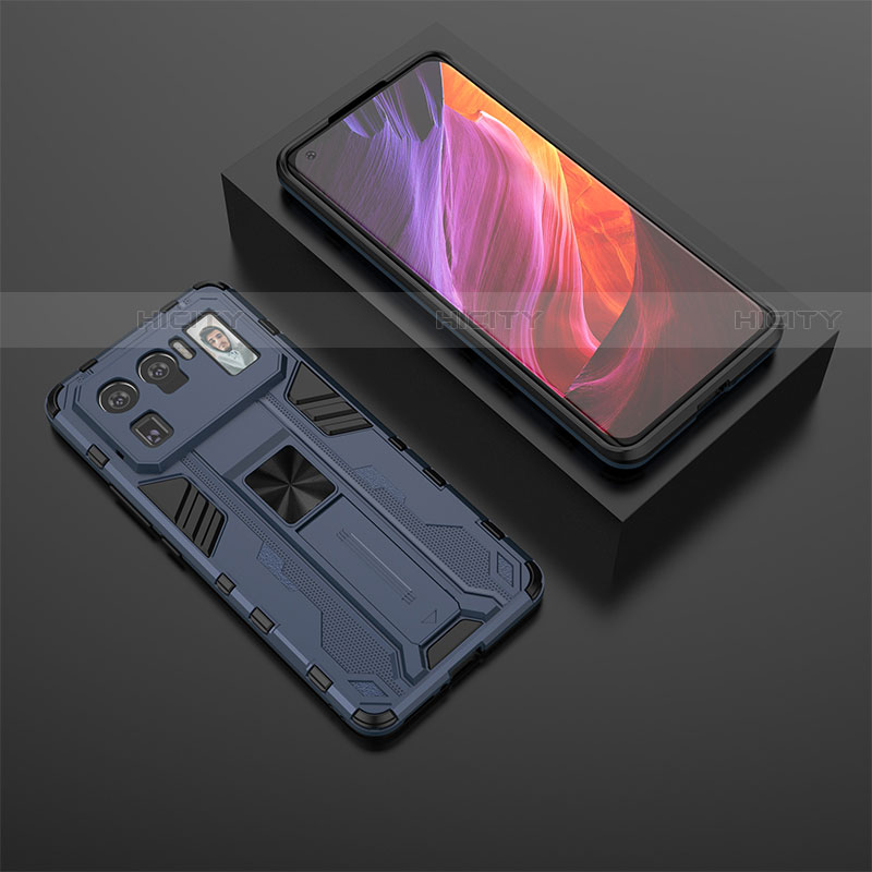 Funda Bumper Silicona y Plastico Mate Carcasa con Magnetico Soporte A02 para Xiaomi Mi 11 Ultra 5G