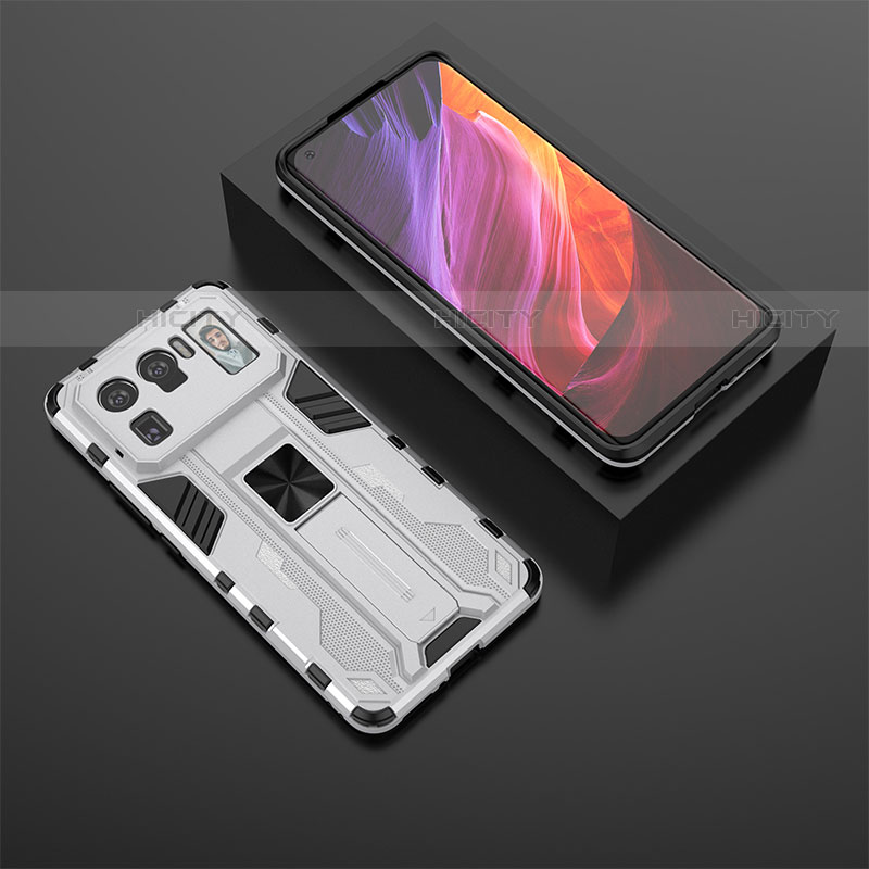 Funda Bumper Silicona y Plastico Mate Carcasa con Magnetico Soporte A02 para Xiaomi Mi 11 Ultra 5G