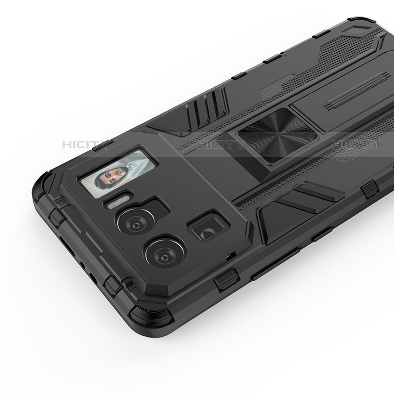 Funda Bumper Silicona y Plastico Mate Carcasa con Magnetico Soporte A02 para Xiaomi Mi 11 Ultra 5G