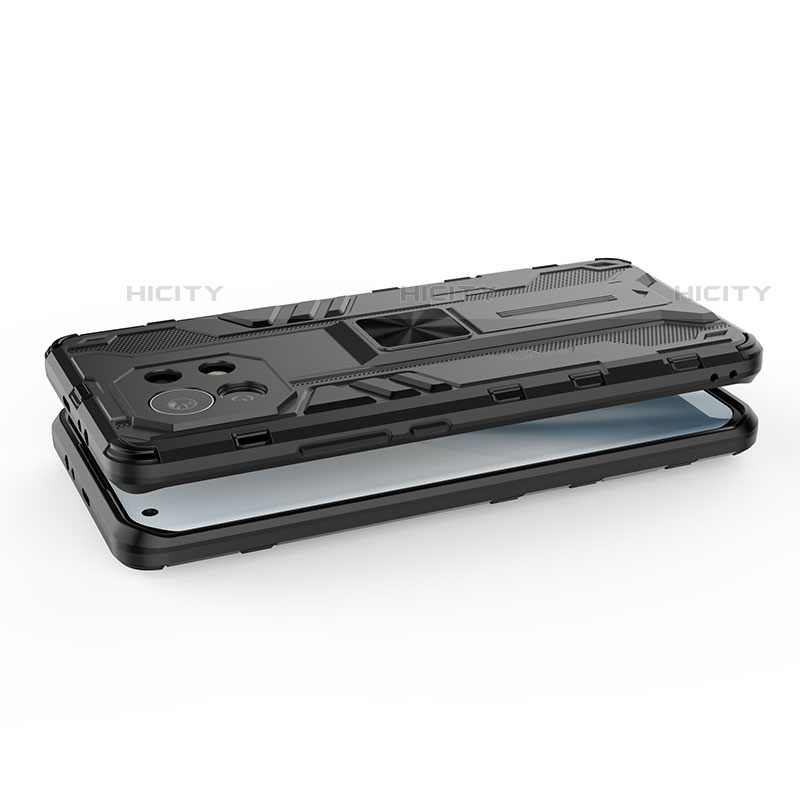 Funda Bumper Silicona y Plastico Mate Carcasa con Magnetico Soporte H01 para Xiaomi Mi 11 5G