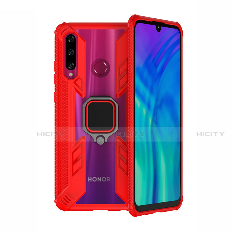 Funda Bumper Silicona y Plastico Mate Carcasa con Magnetico Soporte H02 para Huawei Honor 10i