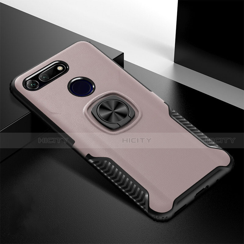 Funda Bumper Silicona y Plastico Mate Carcasa con Magnetico Soporte H02 para Huawei Honor V20