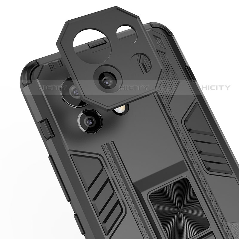 Funda Bumper Silicona y Plastico Mate Carcasa con Magnetico Soporte H02 para Xiaomi Mi 11 Lite 5G