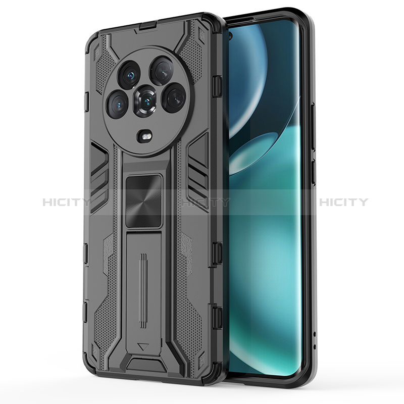 Funda Bumper Silicona y Plastico Mate Carcasa con Magnetico Soporte KC1 para Huawei Honor Magic4 5G