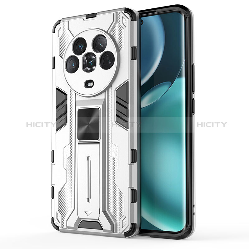 Funda Bumper Silicona y Plastico Mate Carcasa con Magnetico Soporte KC1 para Huawei Honor Magic4 5G