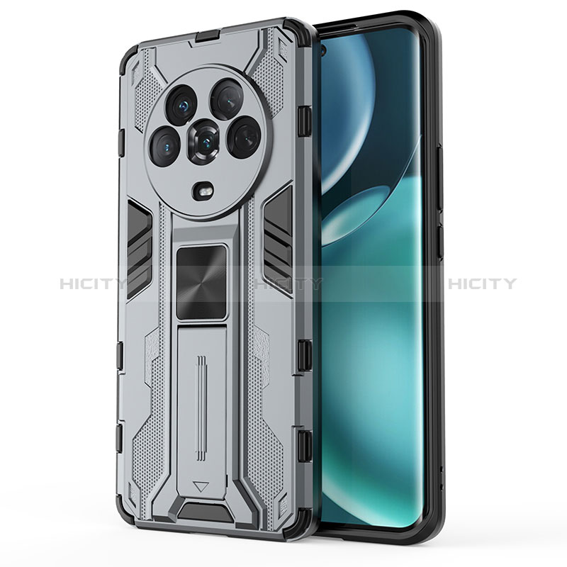 Funda Bumper Silicona y Plastico Mate Carcasa con Magnetico Soporte KC1 para Huawei Honor Magic4 5G