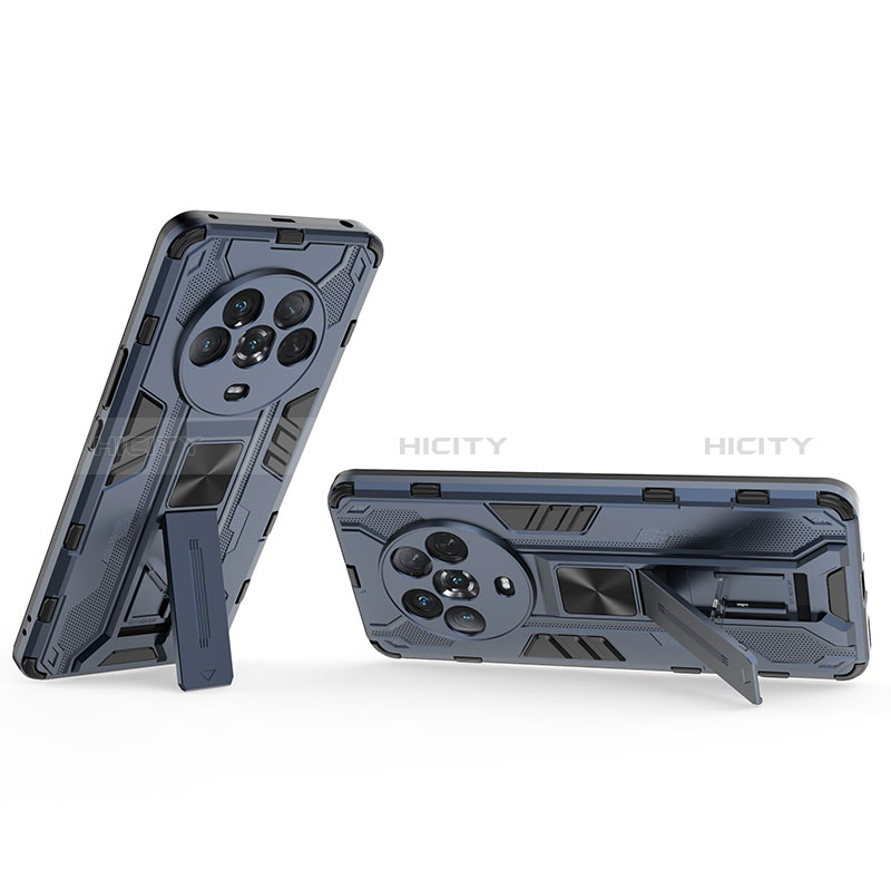 Funda Bumper Silicona y Plastico Mate Carcasa con Magnetico Soporte KC1 para Huawei Honor Magic4 5G