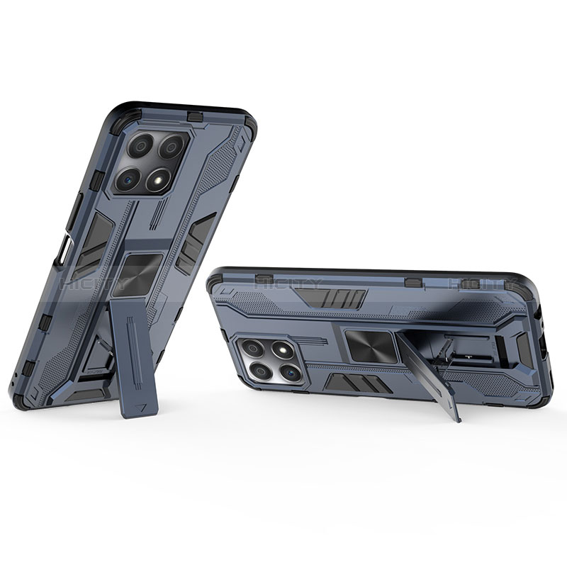 Funda Bumper Silicona y Plastico Mate Carcasa con Magnetico Soporte KC1 para Huawei Honor X30i