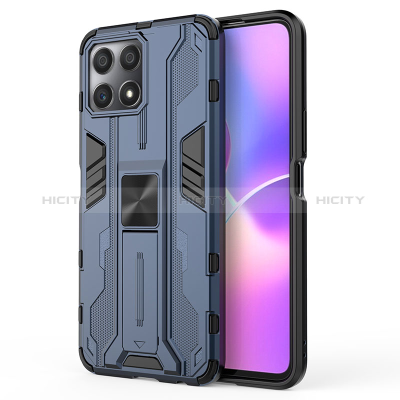 Funda Bumper Silicona y Plastico Mate Carcasa con Magnetico Soporte KC1 para Huawei Honor X30i