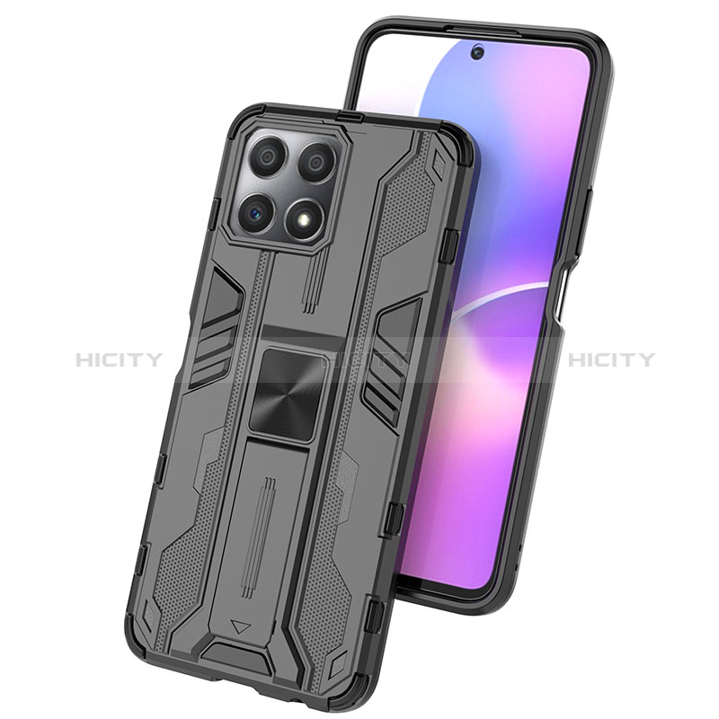 Funda Bumper Silicona y Plastico Mate Carcasa con Magnetico Soporte KC1 para Huawei Honor X30i