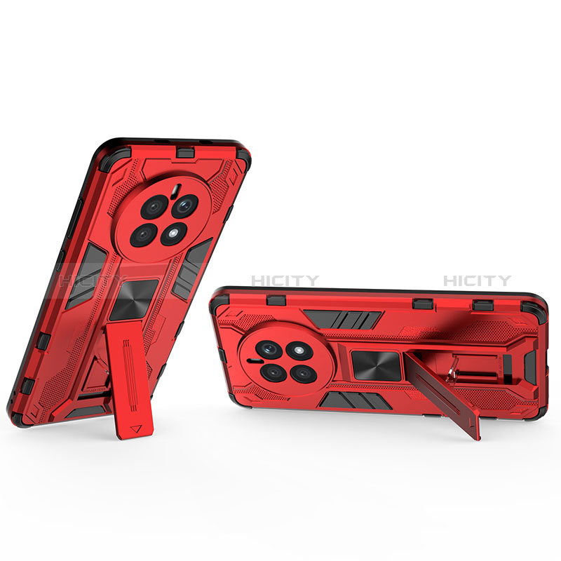 Funda Bumper Silicona y Plastico Mate Carcasa con Magnetico Soporte KC1 para Huawei Mate 50